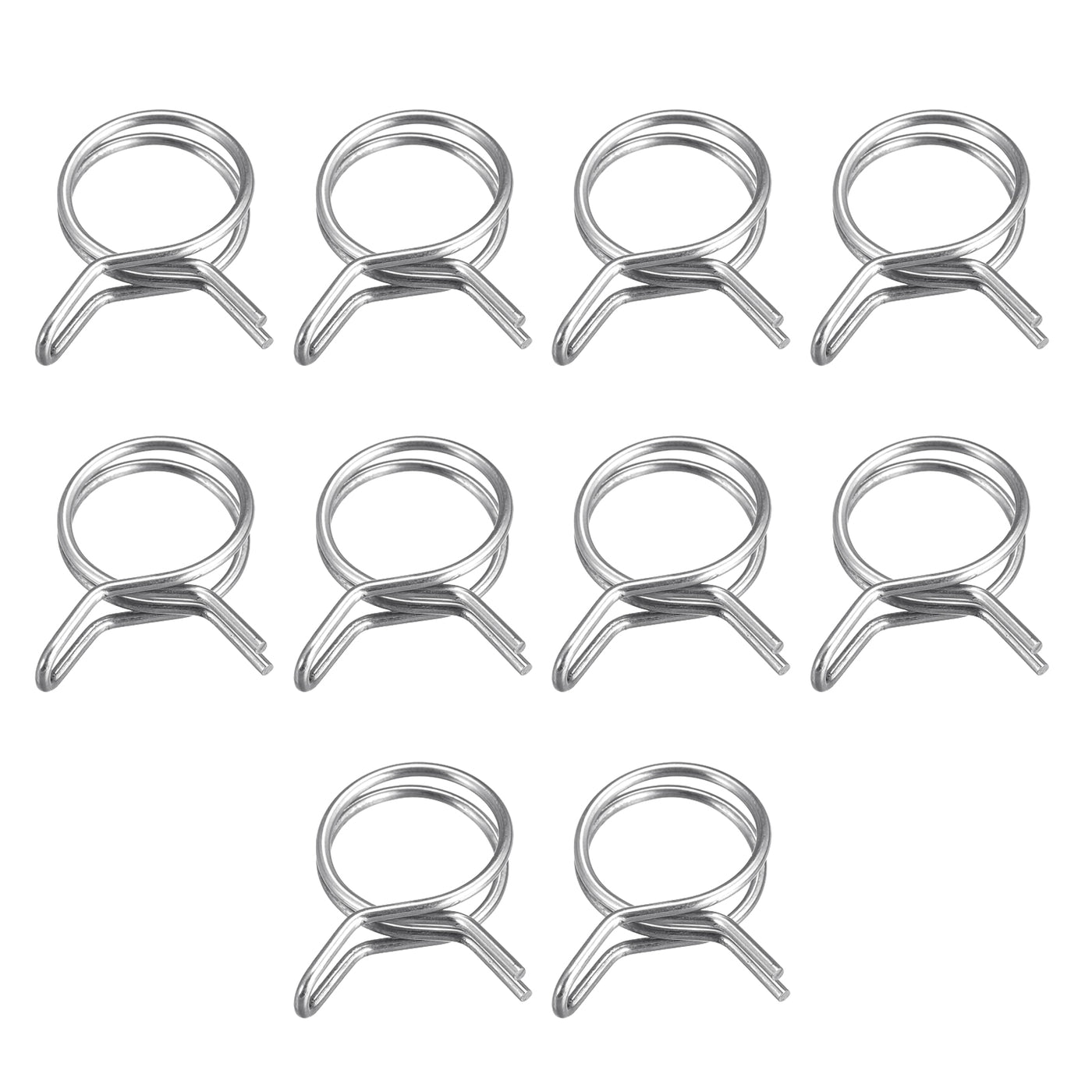 Harfington Double Wire Spring Hose Clamp 304 Stainless Steel Hose Fuel Line Silicone Tube Spring Clips