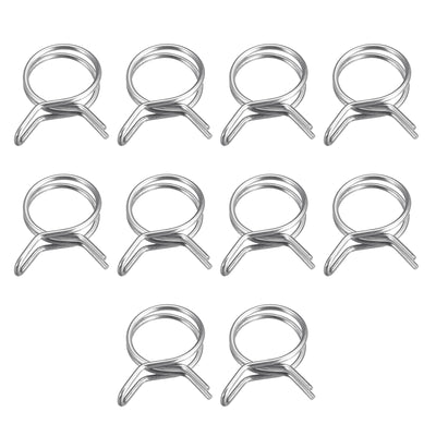 Harfington Double Wire Spring Hose Clamp 304 Stainless Steel Hose Fuel Line Silicone Tube Spring Clips