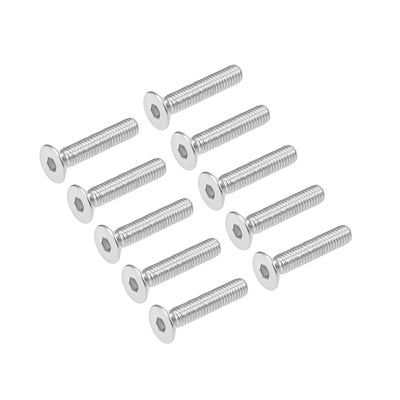 uxcell Uxcell Flat Head Machine Screws Inner Hex Screw 304 Stainless Steel Bolts 10Pcs