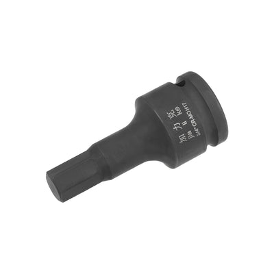 uxcell Uxcell Drive x Impact Hex Bit Socket, Metric , Cr-Mo Steel