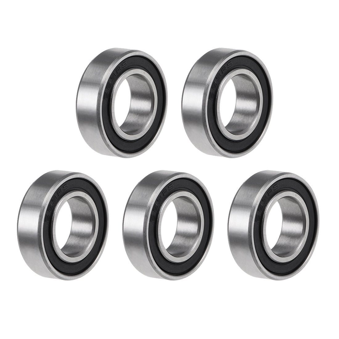 uxcell Uxcell Deep Groove Ball Bearings Metric Double Sealed Chrome Steel Rollers Z2