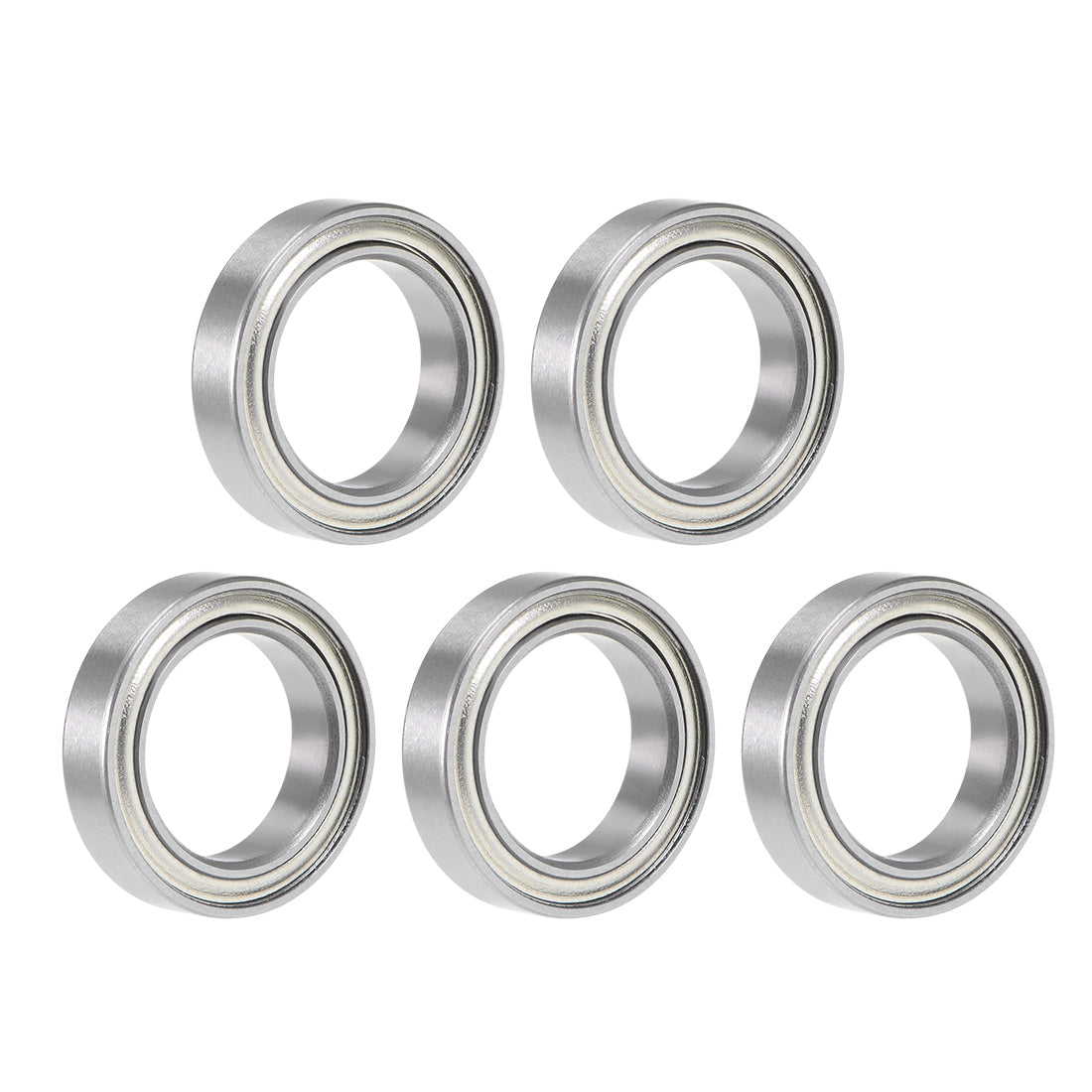 uxcell Uxcell Deep Groove Ball Bearing Metric Double Shield Chrome Steel ABEC1 Z1