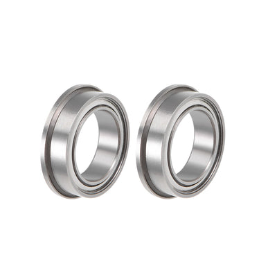 Harfington Uxcell Flanged Ball Bearings Shielded Chrome Steel Bearings