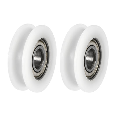 uxcell Uxcell U Groove Guide Pulley Rail Ball Bearings Double Shielded Chrome Steel Bearings