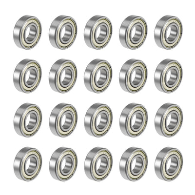 uxcell Uxcell Deep Groove Ball Bearings Metric Double Shield High Carbon Steel Bearing