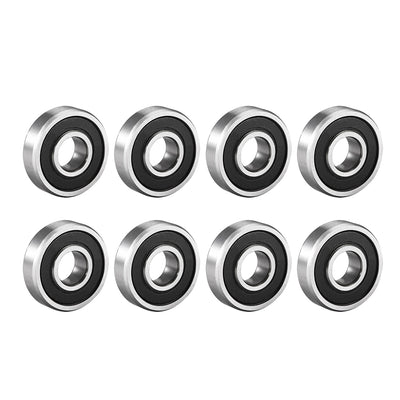 uxcell Uxcell Deep Groove Ball Bearings Metric Double Sealed High Carbon Steel Z1