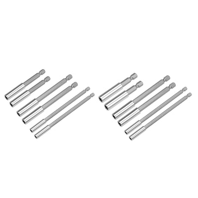 Harfington Uxcell 2 Sets 1/4 Inch Hex Shank by Magnetic Bit Holder Extension, Quick Release Screwdriver Drill Bit Power Tool (60/100/150mm)