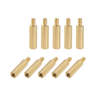 uxcell Uxcell M2 Male to Female Hex Brass Spacer Standoff 50pcs