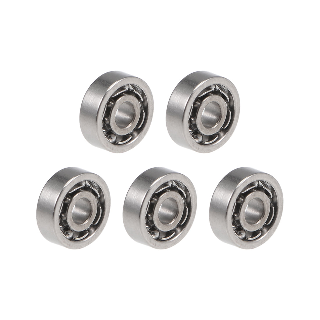 uxcell Uxcell Miniature Deep Groove Ball Bearings Open Type Chrome Steel