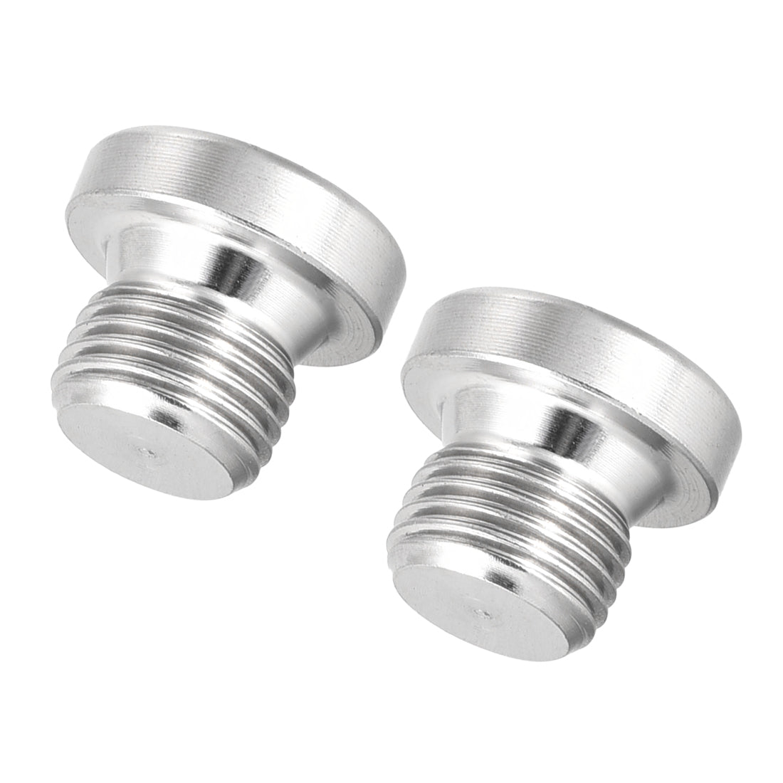 Uxcell Uxcell Countersunk Plug Internal Hex Head Socket with Flange - G1/2 Male Stainless Steel Pipe Fitting Thread 2Pcs