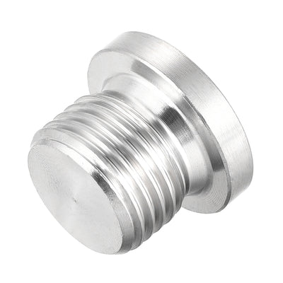 Uxcell Uxcell Countersunk Plug Internal Hex Head Socket with Flange - M22 x 1.5 Male Stainless Steel Pipe Fitting Thread