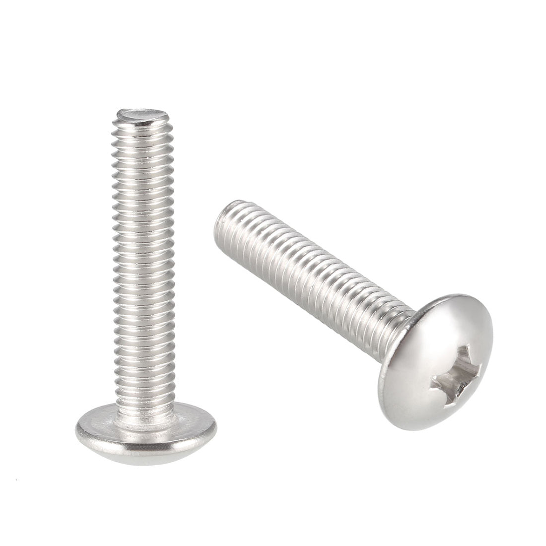 uxcell Uxcell Machine Screws, Phillips Truss Head, 304 Stainless Steel