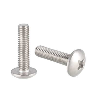 uxcell Uxcell Machine Screw Phillips Truss Head, 304 Stainless Steel