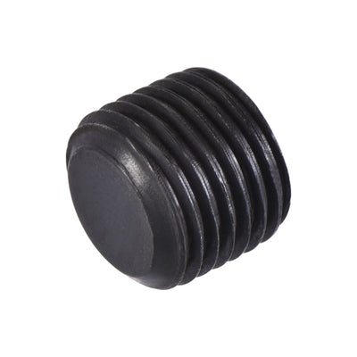 Uxcell Uxcell Carbon Steel Internal Hex M10x1.5 Male Thread Socket Pipe Plug Black 20Pcs