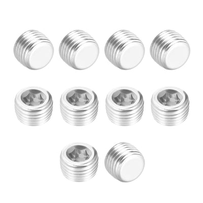 Uxcell Uxcell Hex Counter Sunk Plug, Air Pipe Fitting 1/2 Inch G Male Pipe Adapter Connector 10pcs