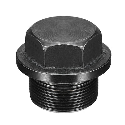 Uxcell Uxcell Outer Hex Head Socket Pipe Fitting Plug M33x2 Male Thread Carbon Steel for Terminate Pipe Ends